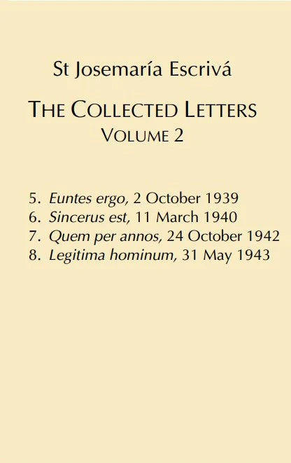 St. Josemaría Escrivá: The Collected Letters, Volume 2