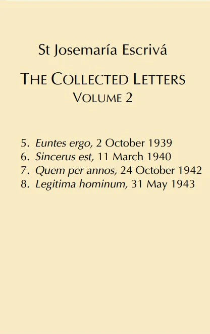 St. Josemaría Escrivá: The Collected Letters, Volume 2